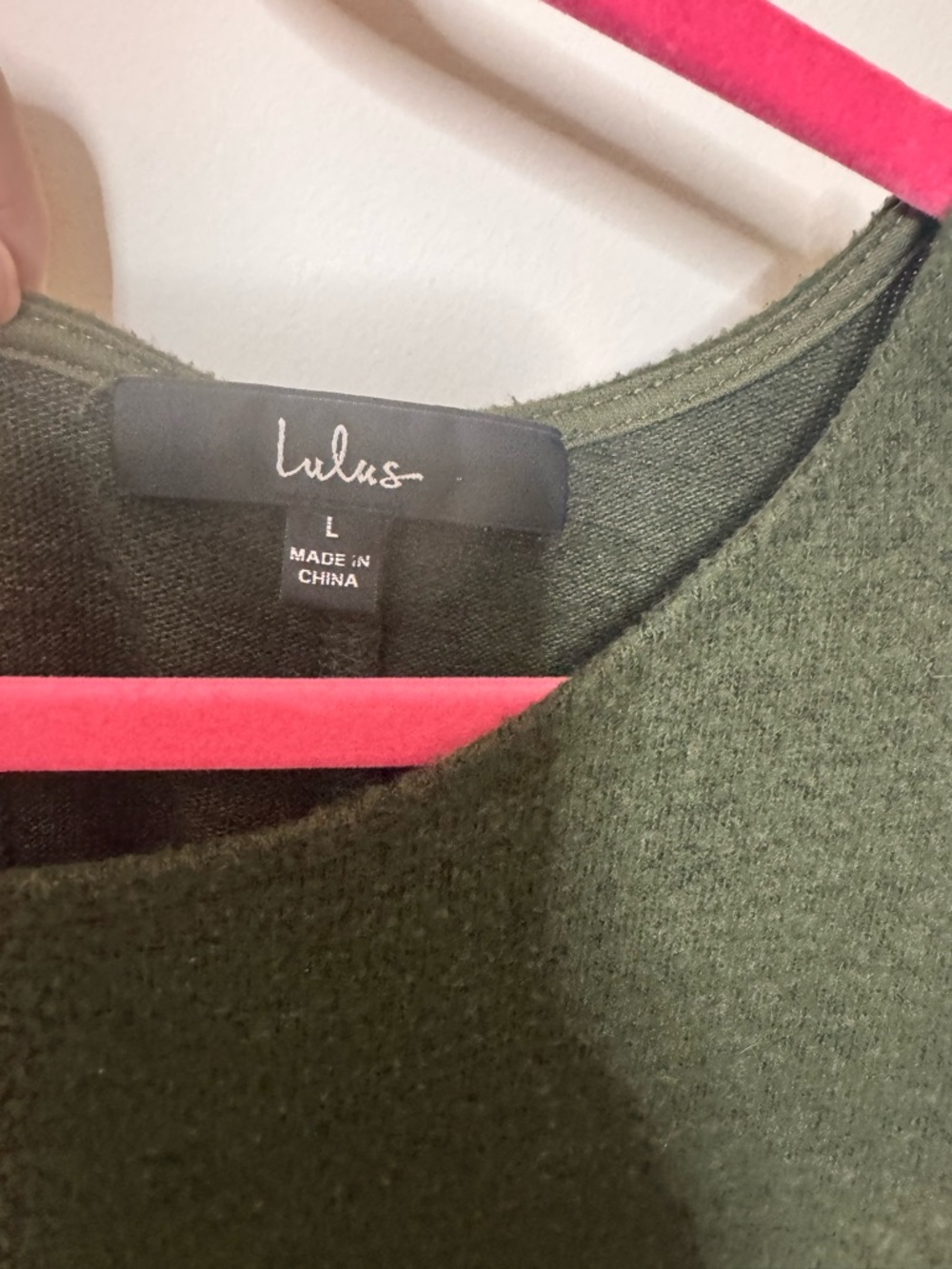 Lulu's Olive Green Crewneck Knit Tunic - Picture 3 of 3